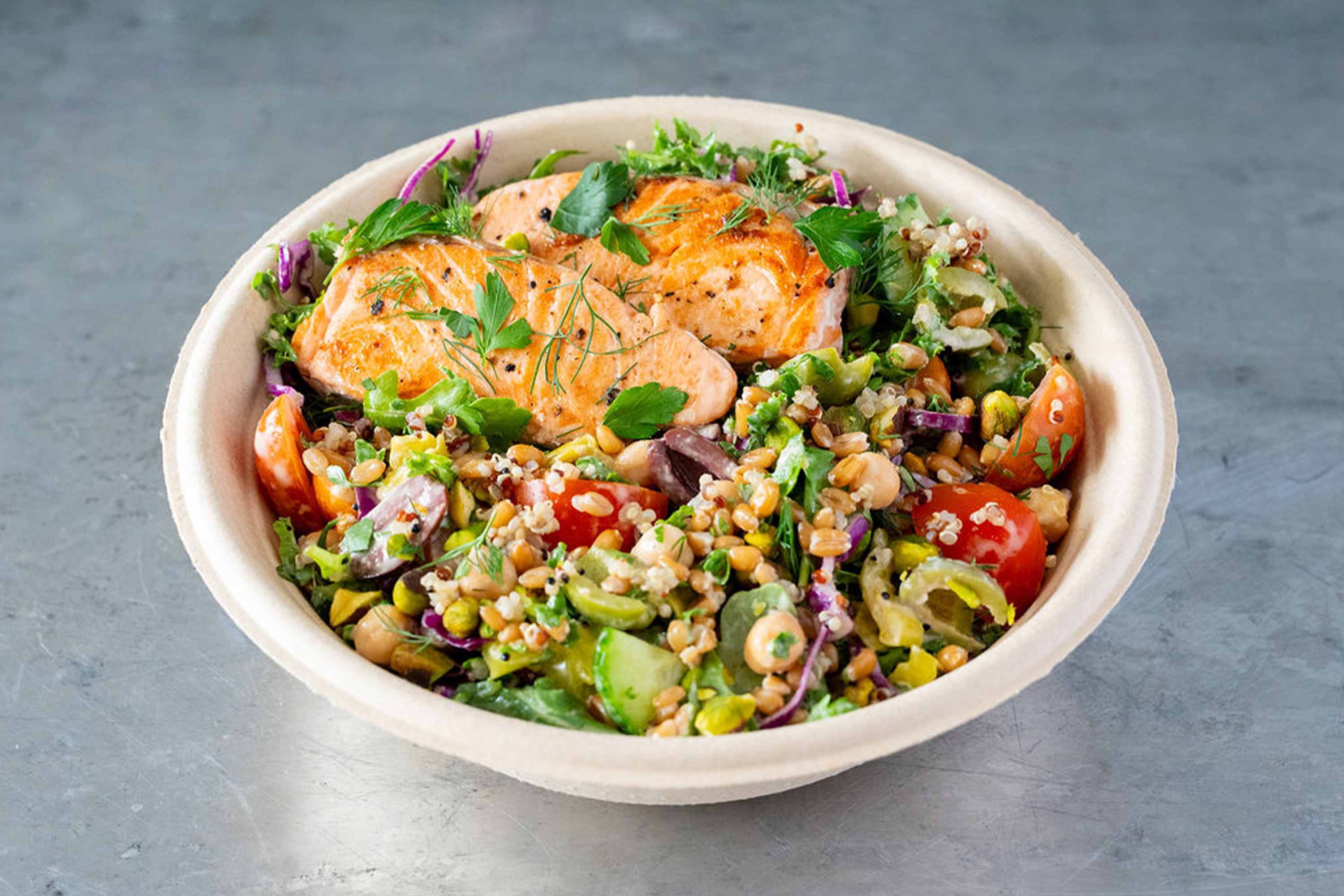 Coho Salmon Grain Bowl